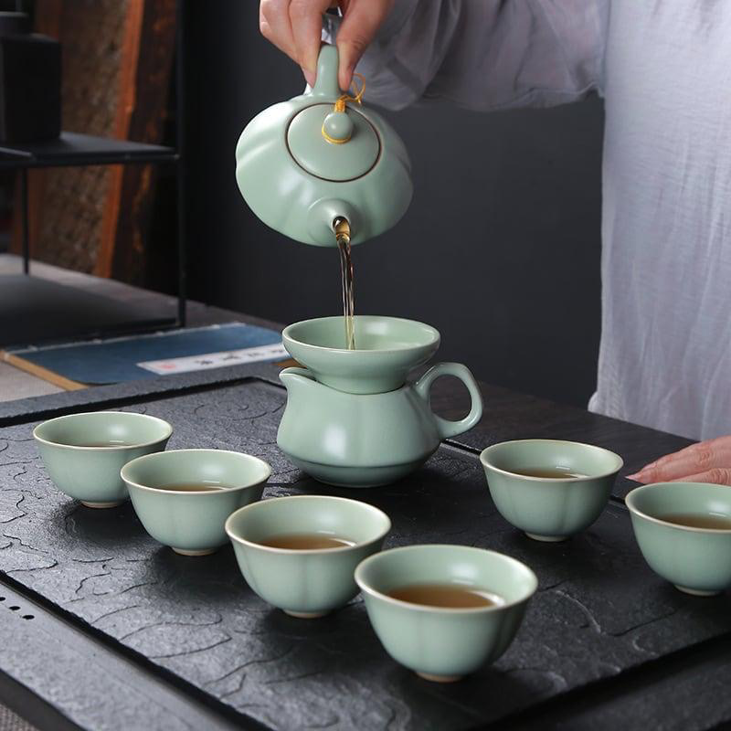 Imitate Celadon porcelain tea sets 仿汝窑茶具套件