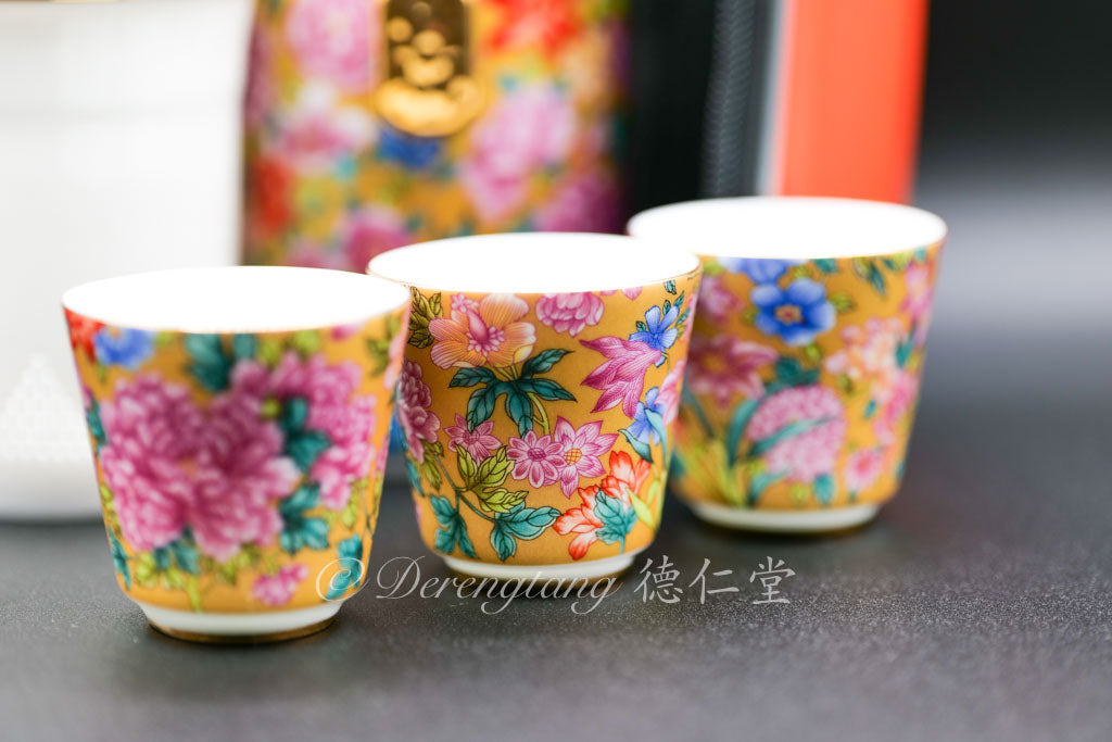 Travel Tea Set - Famille Rose Porcelain 粉彩旅行茶具