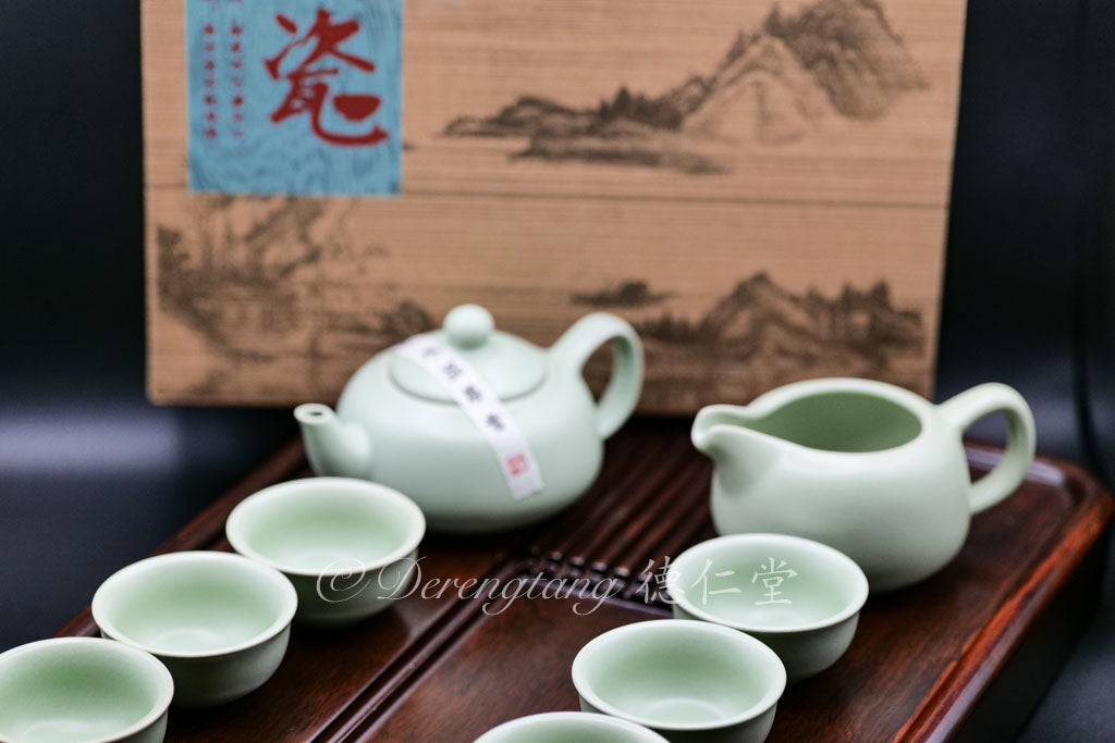Imitate Celadon porcelain tea sets 仿汝窑茶具套件