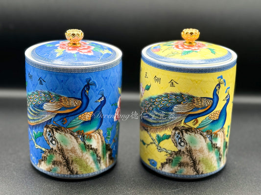 Peacock Tea leaf Jar 孔雀茶叶罐