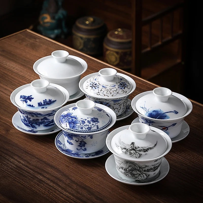 Blue & White Porcelain 青花瓷茶盖碗