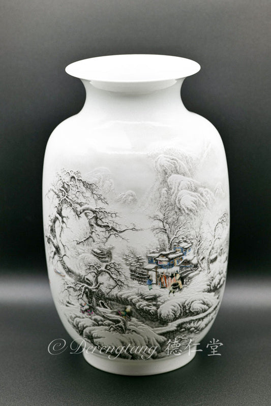 Scenic Eggshell Porcelain 雪景薄胎花瓶