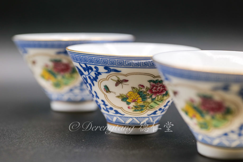 Small Teacup with Decal Decoration Sets 贴花开堂小茶杯套件