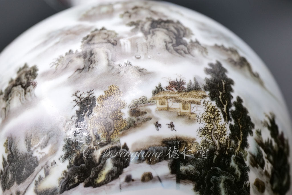 Landscape Heaven Ball Vase 法口山水天球瓶