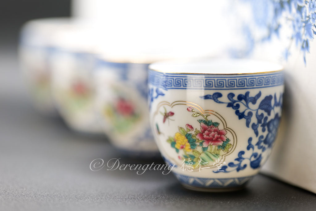 Small Teacup with Decal Decoration Sets 贴花开堂小茶杯套件