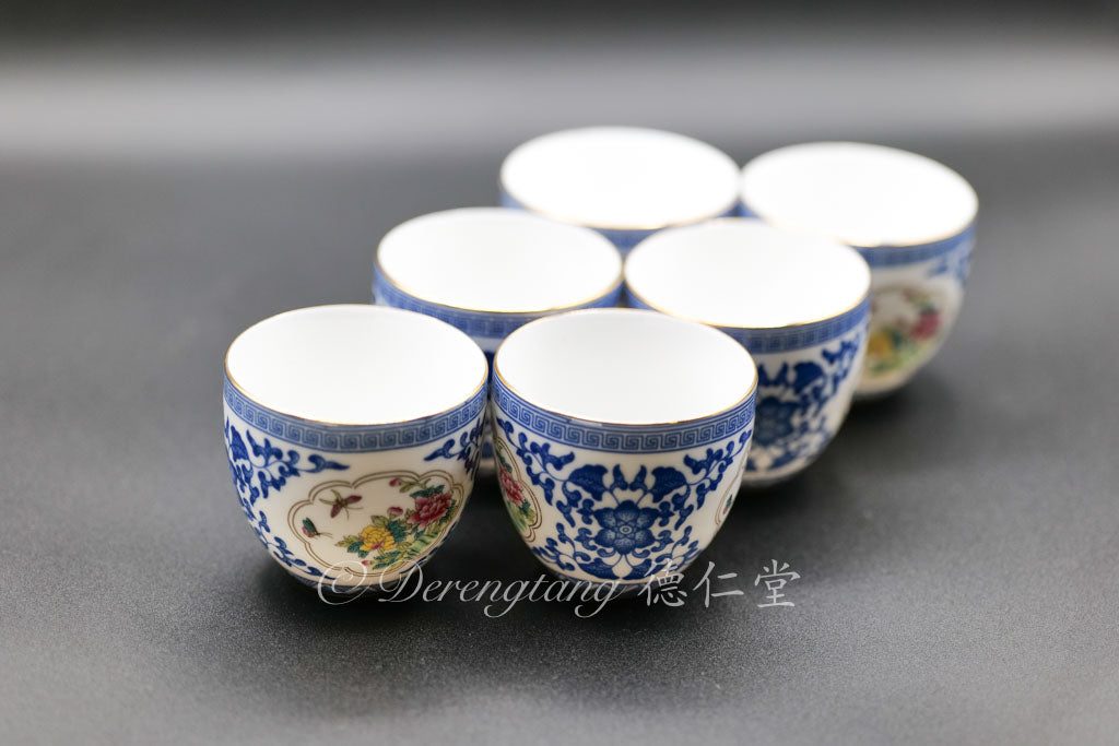 Small Teacup with Decal Decoration Sets 贴花开堂小茶杯套件