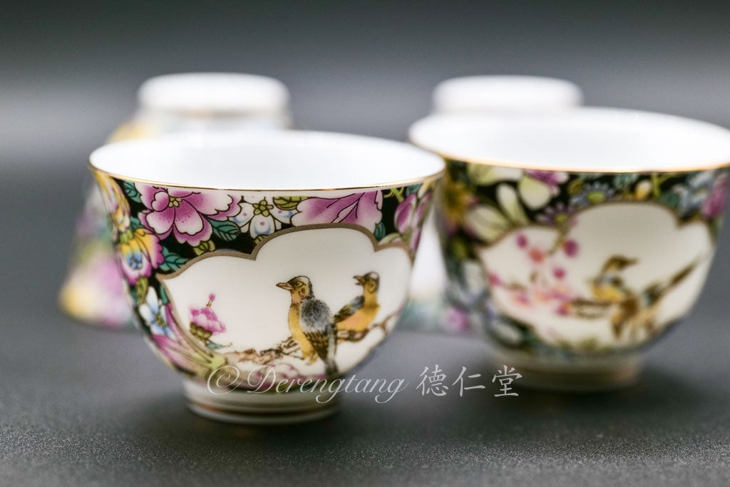 Black Floral Open Cup 黑彩万花开堂杯