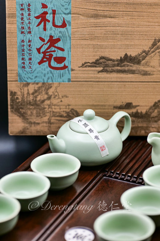 Imitate Celadon porcelain tea sets 仿汝窑茶具套件